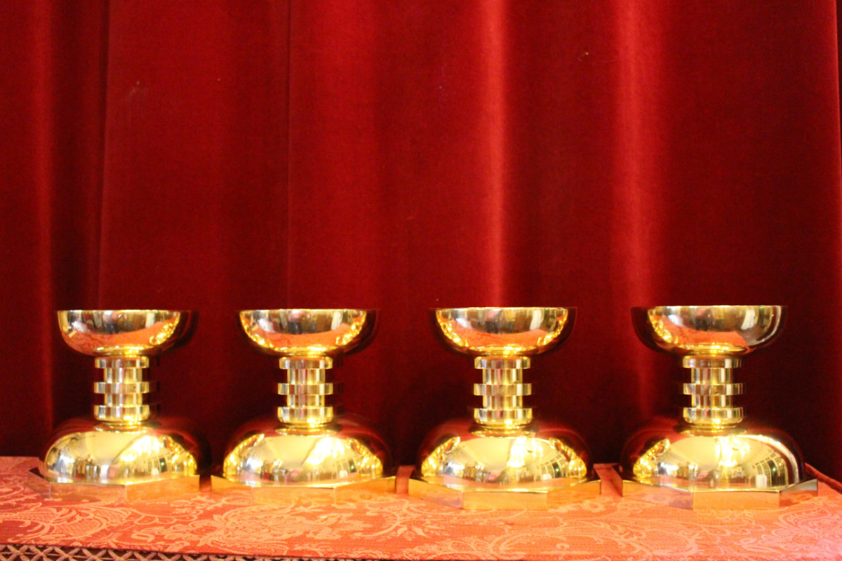 4 ART - DECO Matching Candle Sticks