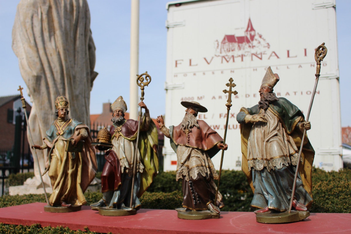 4 baroque Statues Of The Four Fathers Of The Church