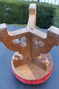 Choir Seats en Oak / Red Velvet, Belgium 19th century