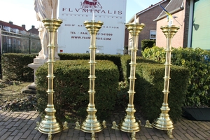 Exceptional Candle Sticks en Brass / Bronze, France 19th century