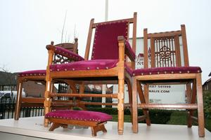 Chairs style gothic en WOOD OAK, Belgium 19th century