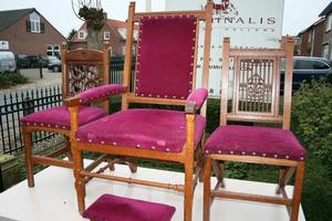 Chairs style gothic en WOOD OAK, Belgium 19th century