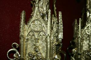 Matching Candle Sticks style Gothic en bronze, FRANCE 19th century