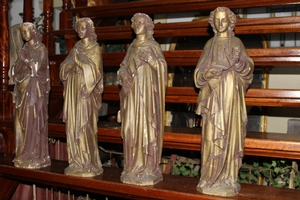 Sandstone Statues Made By Pierre Cuypers style gothic en hand-carved sandstone, Dutch 19th century