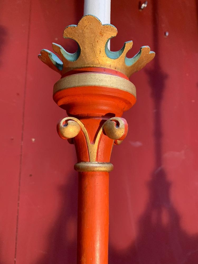 4 Gothic - Style Candle Sticks Measures Without Candle