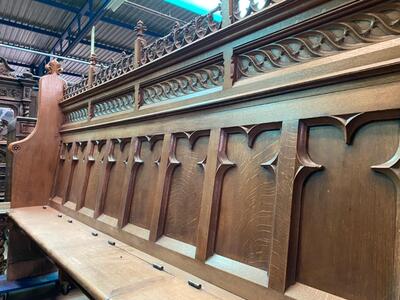 Choir Seats  style Gothic - Style en Oak Wood , Belgium  19 th century