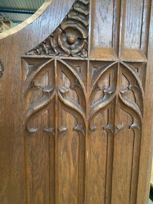 Choir Seats  style Gothic - Style en Oak Wood , Belgium  19 th century