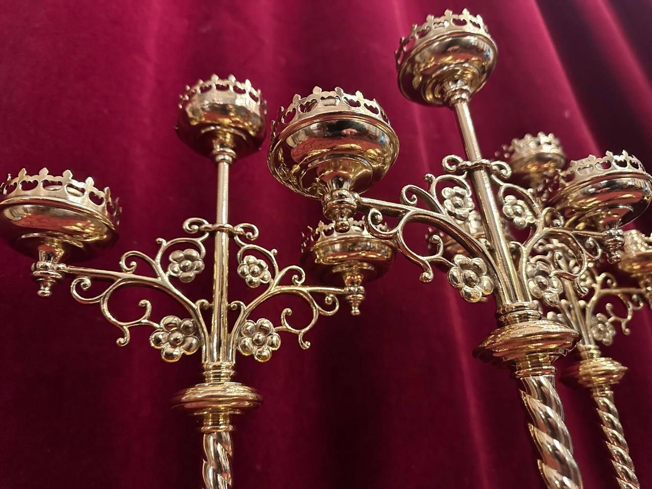 4 Gothic - Style Matching Candle Holders