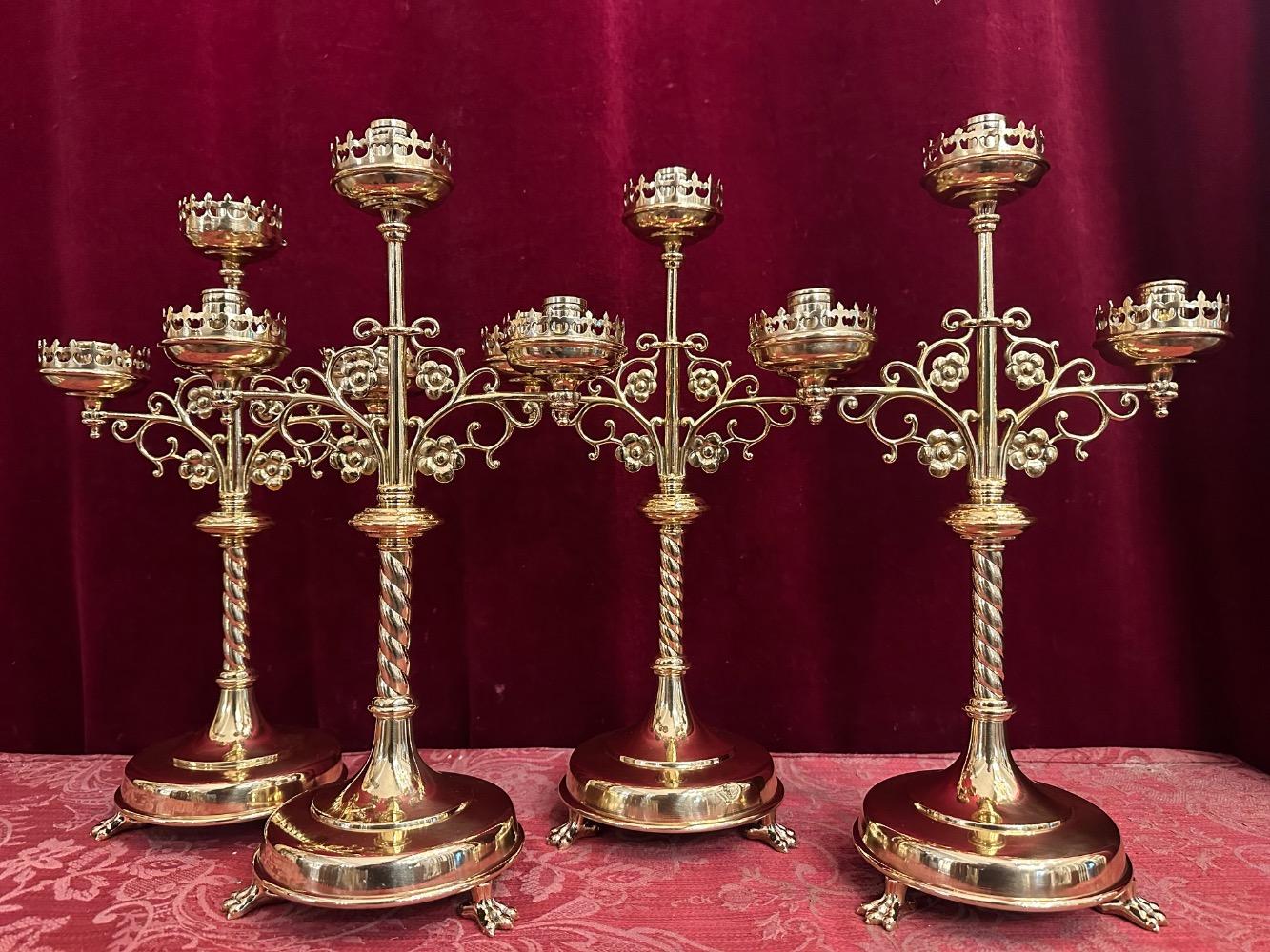 4 Gothic - Style Matching Candle Holders