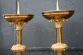 Matching Candle Sticks style Gothic - style en Bronze / Gilt, France 19th century