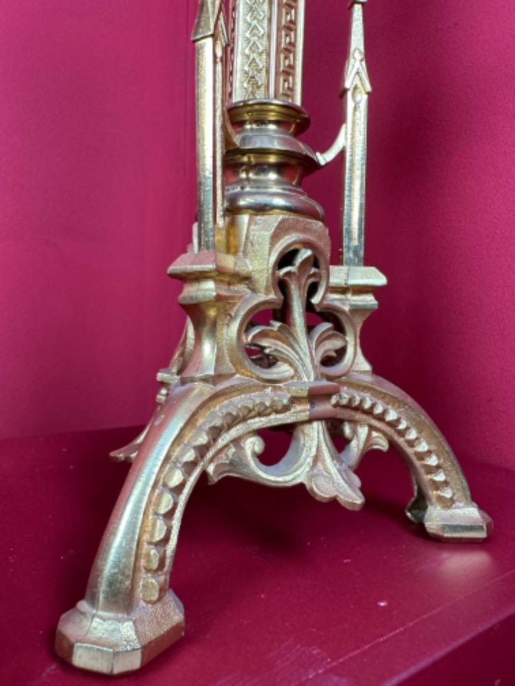 4 Gothic - Style Matching Candle Sticks Height Without Pin.