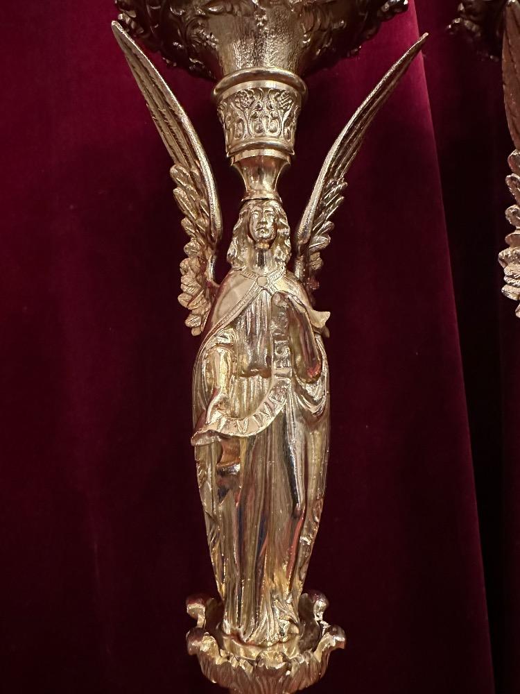 4  Gothic - Style Matching Candle Sticks Height Without Pin.