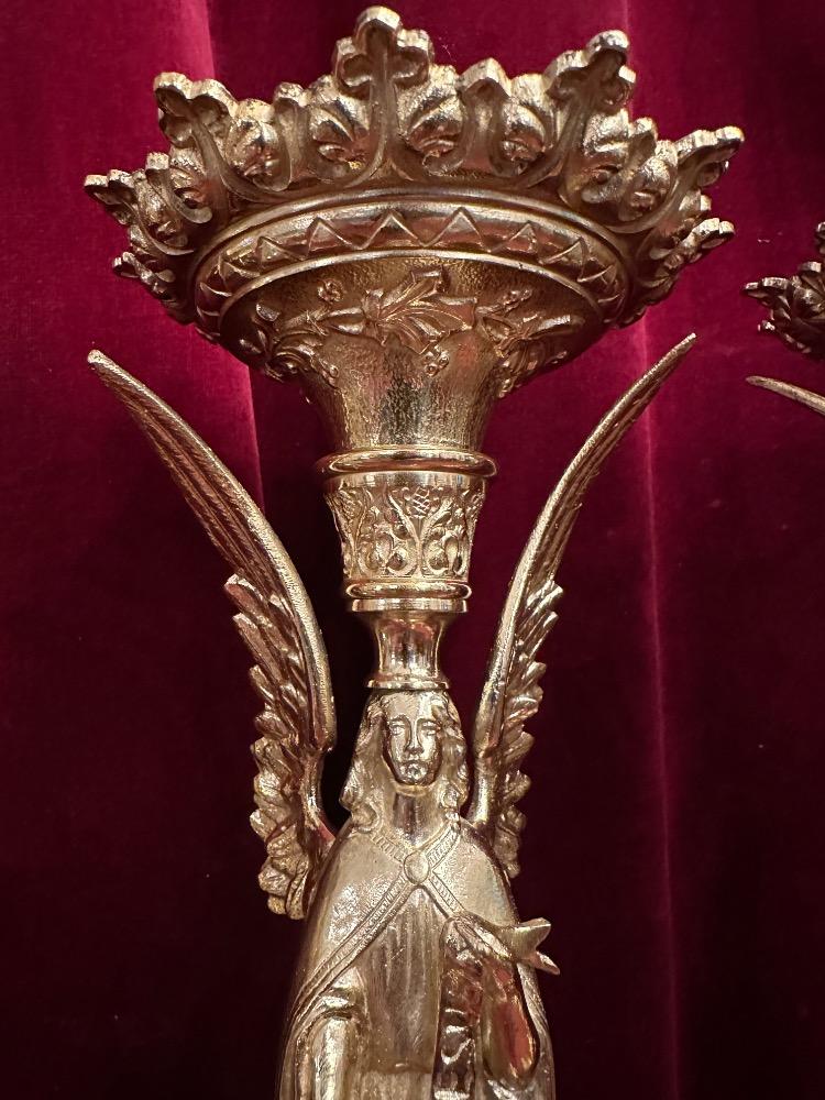 4  Gothic - Style Matching Candle Sticks Height Without Pin.