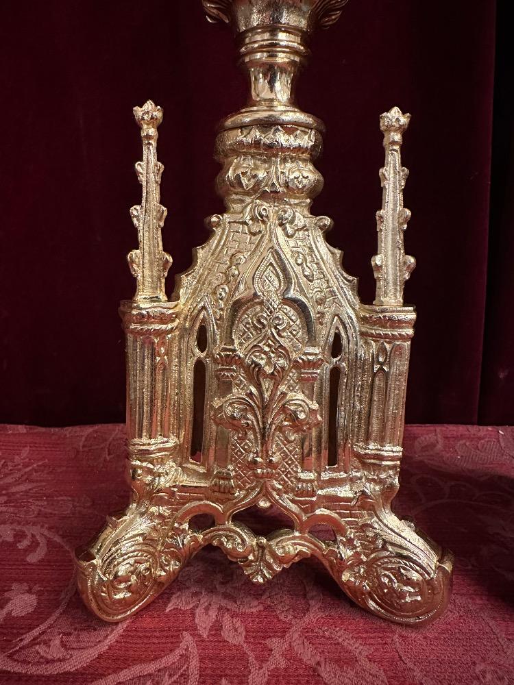 4  Gothic - Style Matching Candle Sticks Height Without Pin.