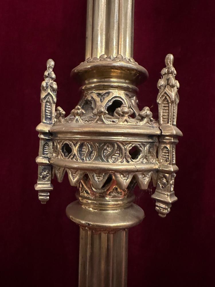 4 Gothic - style Matching Candle Sticks Height Without Pin.