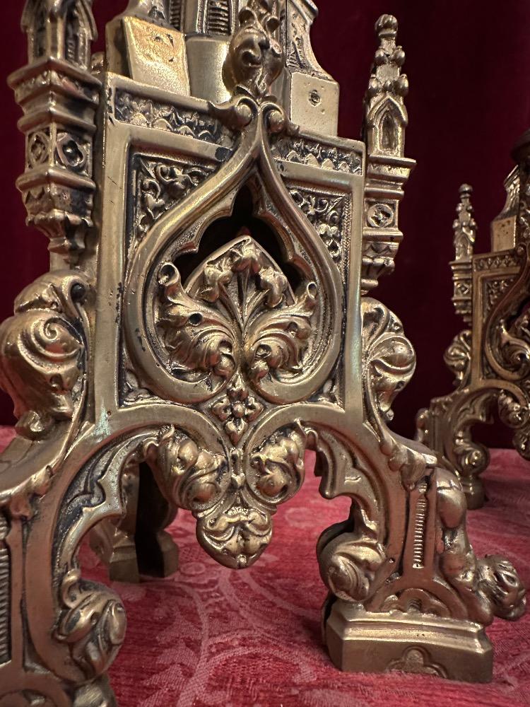 4 Gothic - style Matching Candle Sticks Height Without Pin.
