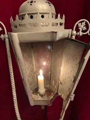 Matching Lanterns Could Be Cleaned And Polished style Gothic - style en Brass / Bronze / Silvered - Plated, Belgium 19th century