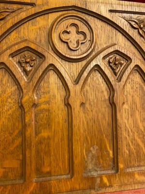 Matching Panels style Gothic - style en Oak Wood, Belgium  19 th century