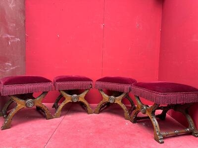 4 Gothic - Style Set Of Priest Altar - Seats
