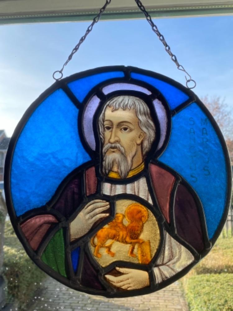 4 Gothic - style Stained Glass Windows 4 Evangelists