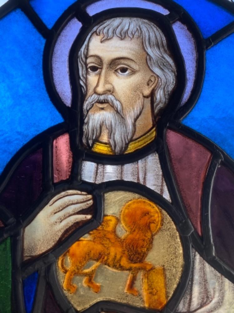 4 Gothic - style Stained Glass Windows 4 Evangelists