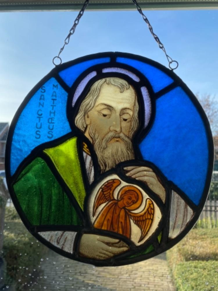 4 Gothic - style Stained Glass Windows 4 Evangelists