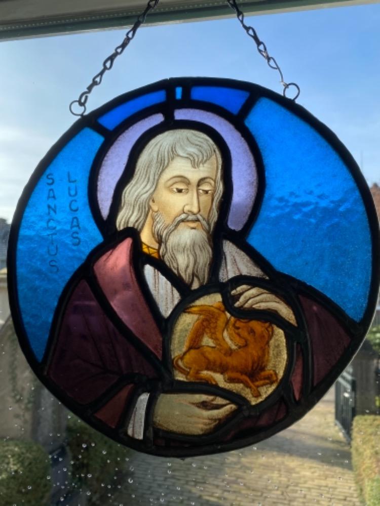 4 Gothic - style Stained Glass Windows 4 Evangelists