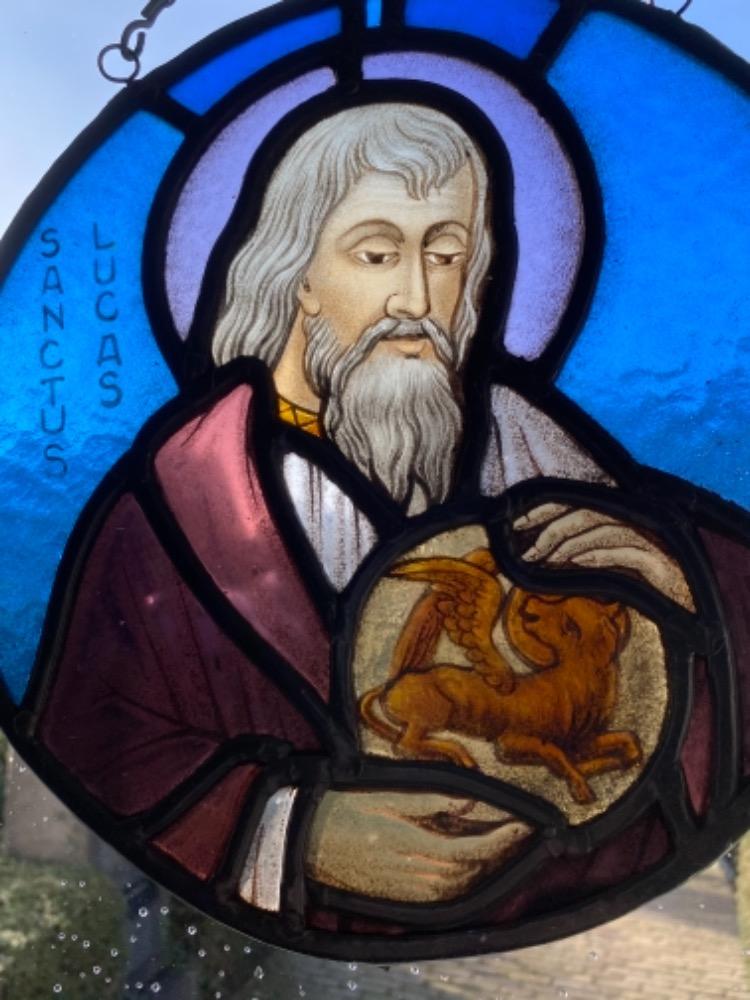 4 Gothic - style Stained Glass Windows 4 Evangelists