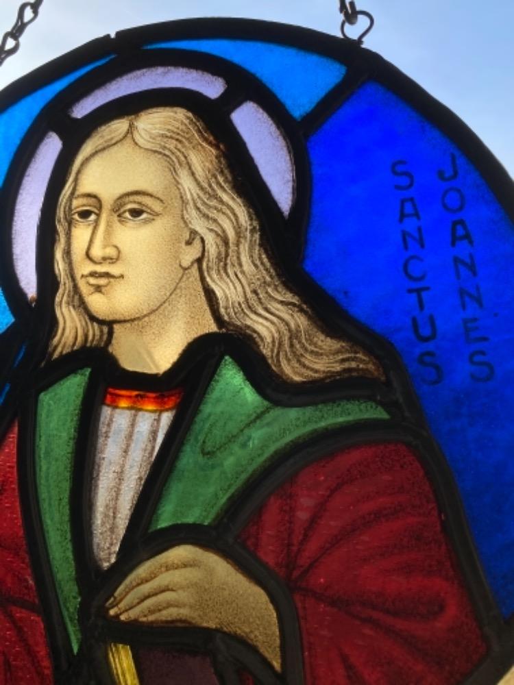 4 Gothic - style Stained Glass Windows 4 Evangelists