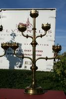 Matching Candle Sticks en Brass, Belgium 19th century