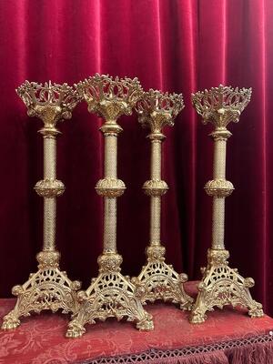 4  Matching Candle Sticks Height Without Pin.