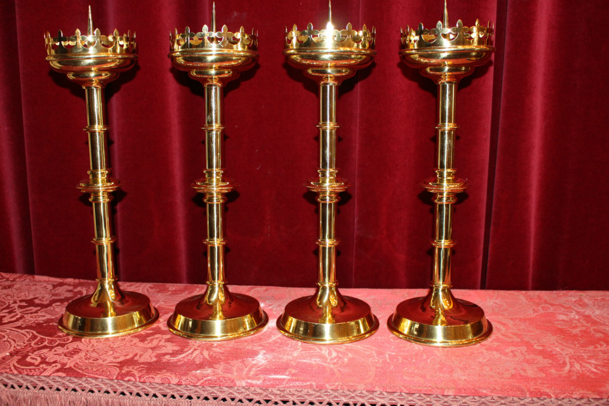 4  Matching Candle Sticks. Measures Without Pin.