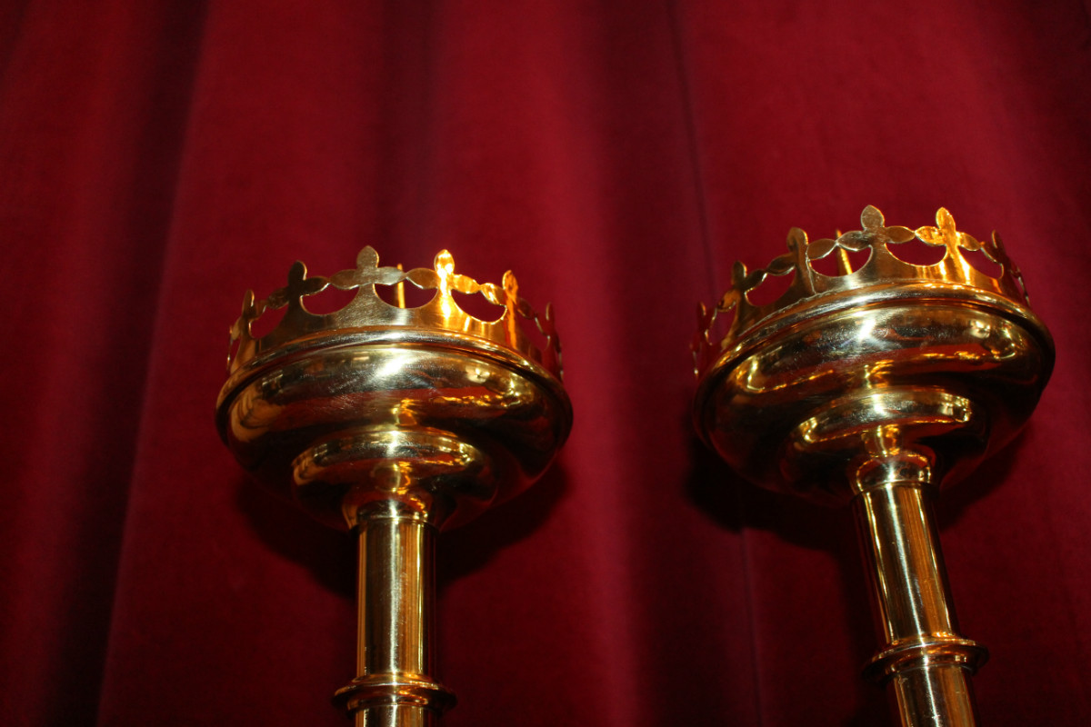 4  Matching Candle Sticks. Measures Without Pin.