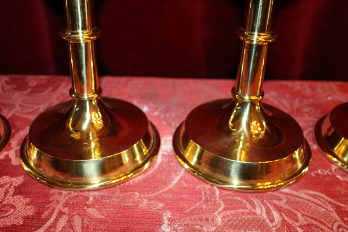 4  Matching Candle Sticks. Measures Without Pin.
