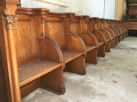 Choir Furniture style gothic en Oak wood, Belgium 19th century