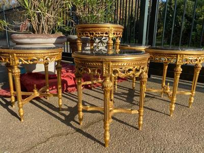 Tables style Baroque en Wood / Marble, 20th century