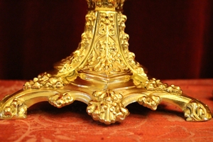 Matching Candle Sticks style Gothic - style en Bronze / Polished and Varnished, France 19th century