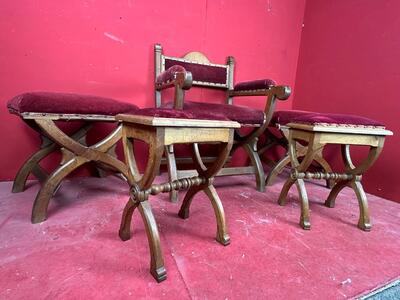 5 Gothic - Style Set Altar - Seats