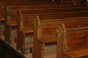 Pews 9 Piece S Left ! style Gothic - style en Oak, Dutch 19th century