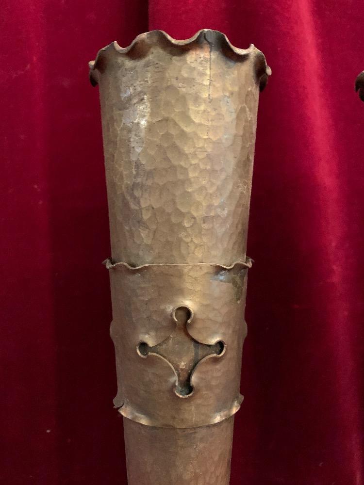 6 ART - DECO Flower Holders Stamped : Jac Jorna & Zn S Hertogenbosch