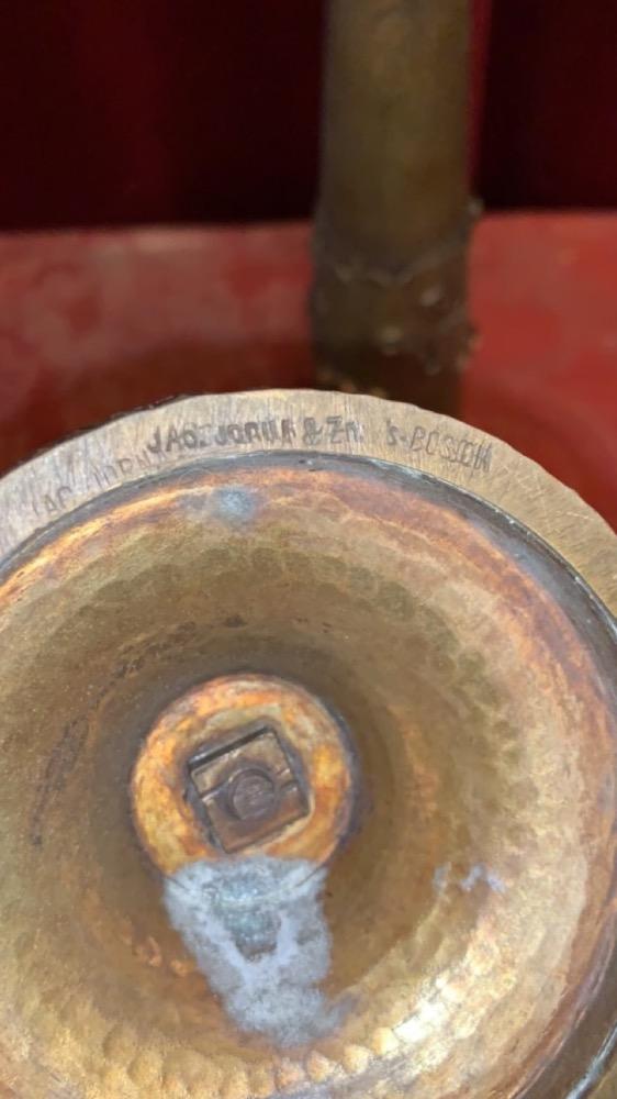 6 ART - DECO Flower Holders Stamped : Jac Jorna & Zn S Hertogenbosch