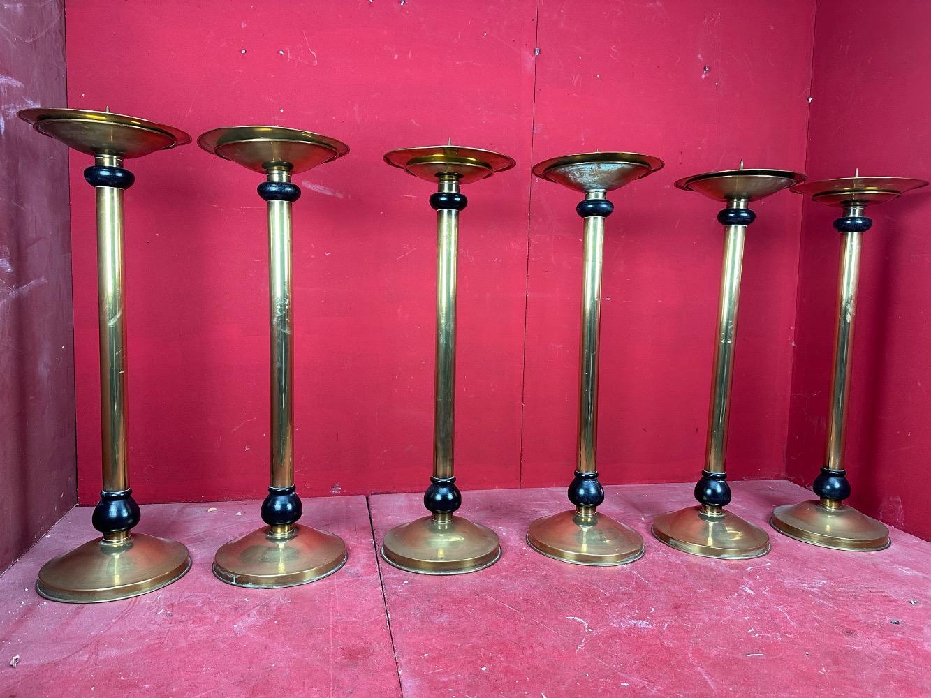 6 art - deco Matching Candle Sticks Height Without Pin.
