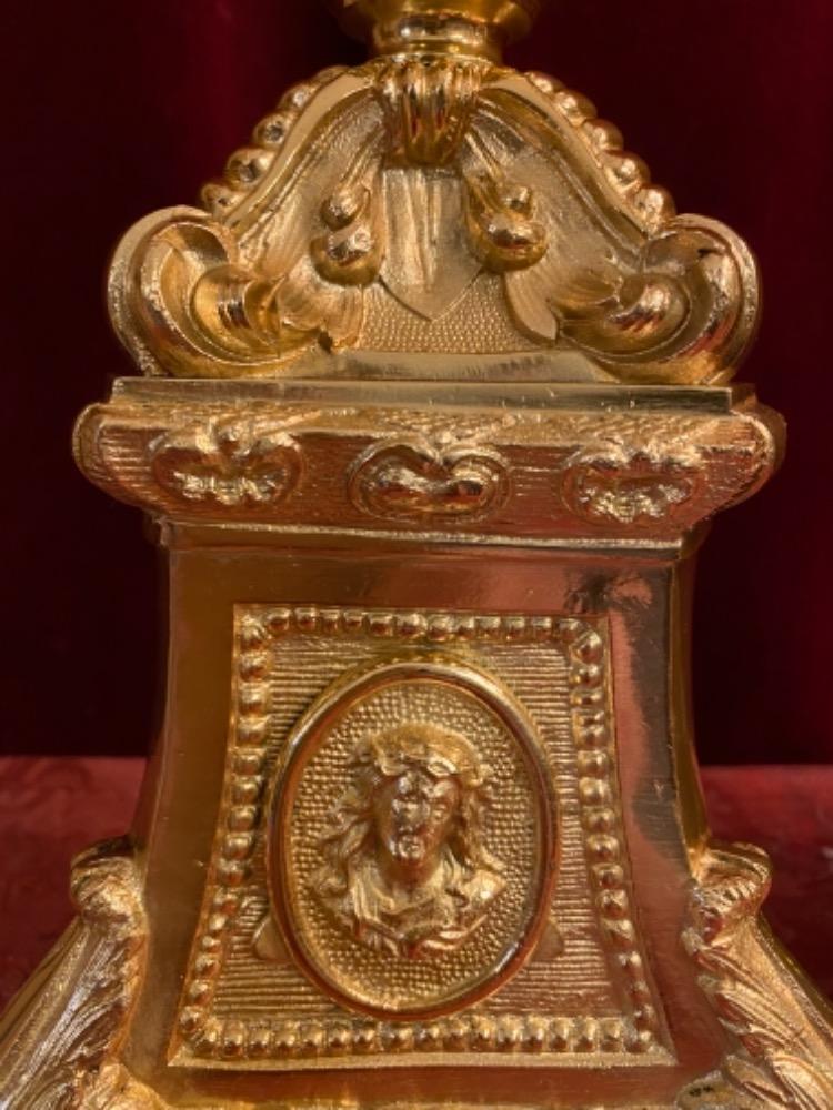 6 Baroque Matching Candle Sticks Altar Set Height Without Pin.