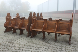 Choir Furniture en Oak wood, Monastery Ravensbos Valkenburg Netherlands 19th century