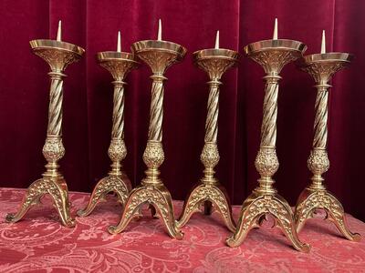6 Classicistic Matching Candle Sticks Height Without Pin.