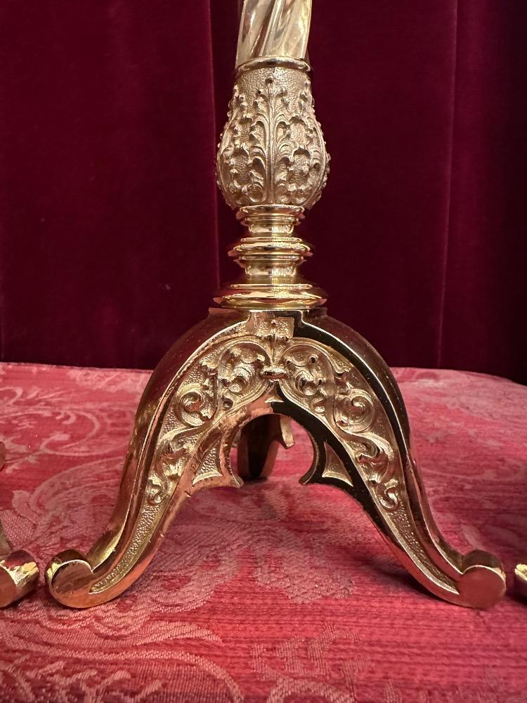 6 Classicistic Matching Candle Sticks Height Without Pin.