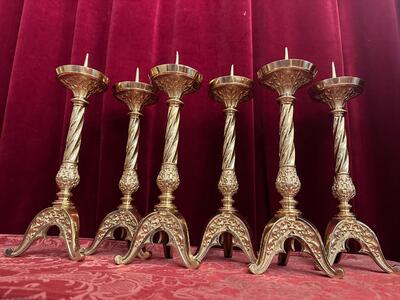 6 Classicistic Matching Candle Sticks Height Without Pin.