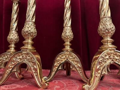 6 Classicistic Matching Candle Sticks Height Without Pin.
