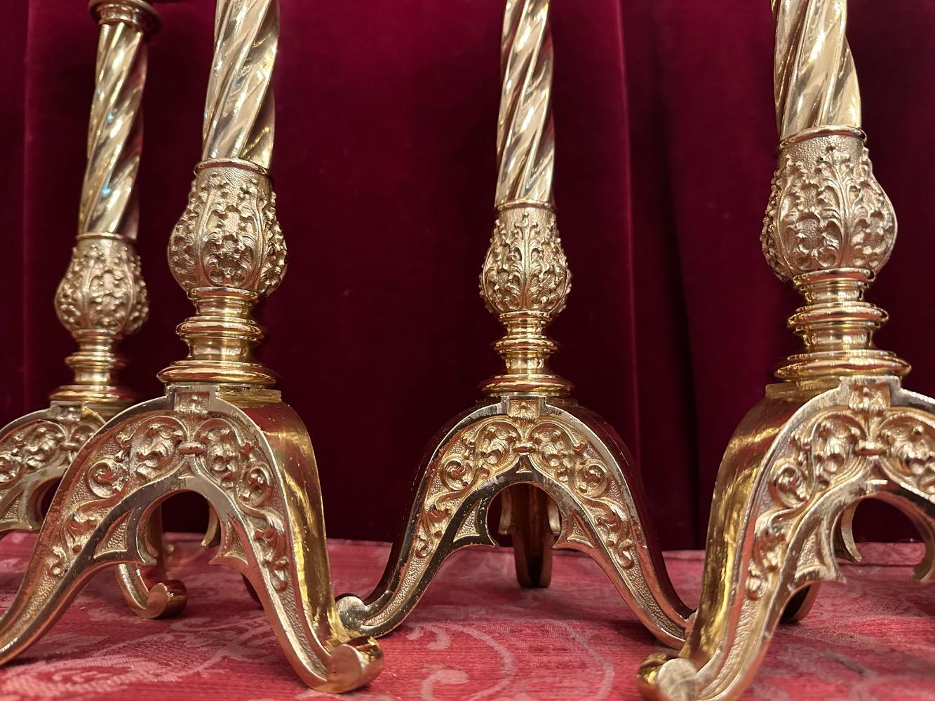 6 Classicistic Matching Candle Sticks Height Without Pin.