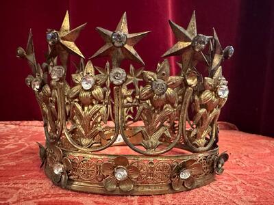 Collection Crowns en Brass / Stones , Belgium  19 th century